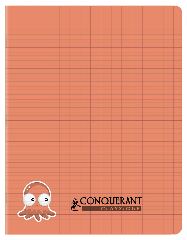 Cahier d'écriture, couverture polypro, orange