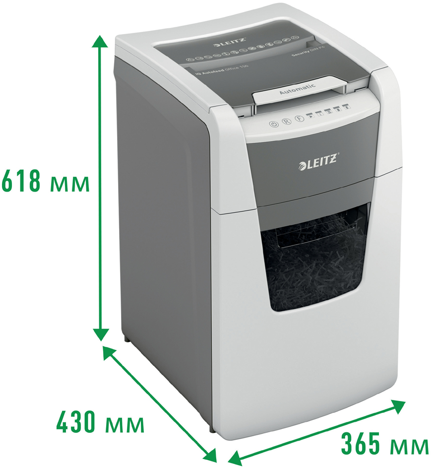 Destructeur de documents IQ AutoFeed Office Pro 150, dimensions