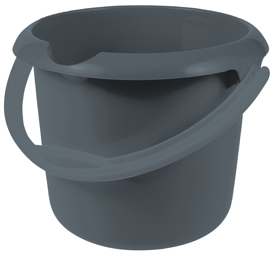 keeeper Seau 'mika eco', rond, 5 litres, gris