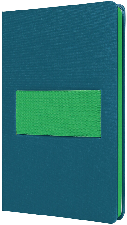 sigel Carnet Linescape, A5, quadrillé, gris / vert fluo