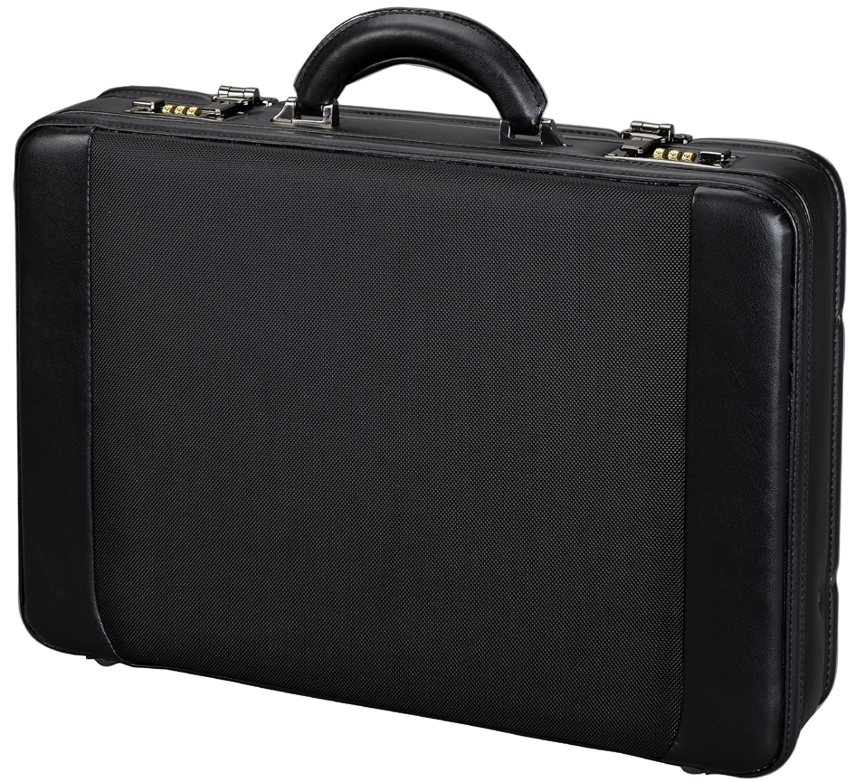 Alassio Attaché-case 'MODICA', similicuir / nylon, noir