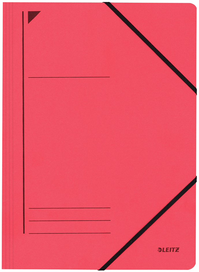 LEITZ Chemise à élastique, format A4, carton, rouge