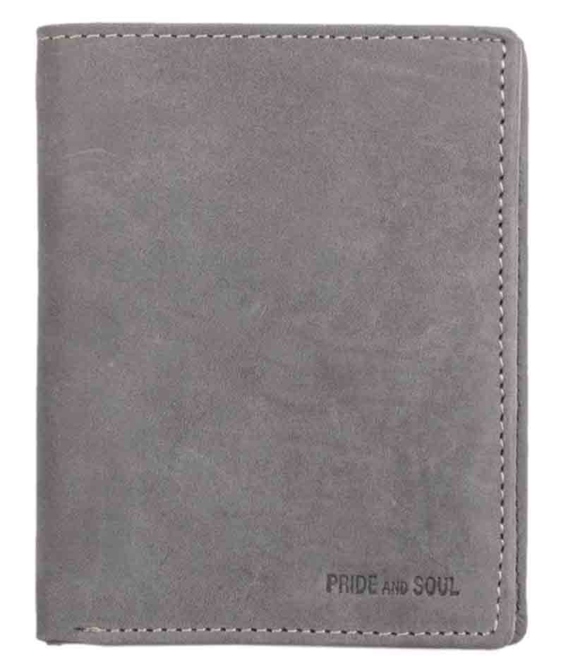 PRIDE&SOUL Portefeuille RFID, format portrait, cuir, gris