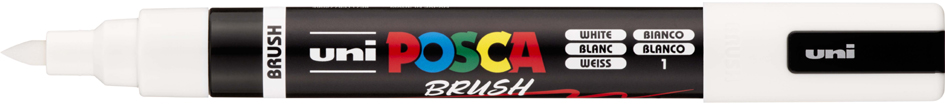POSCA Marqueur à pigment PC-5BR BRUSH, blanc