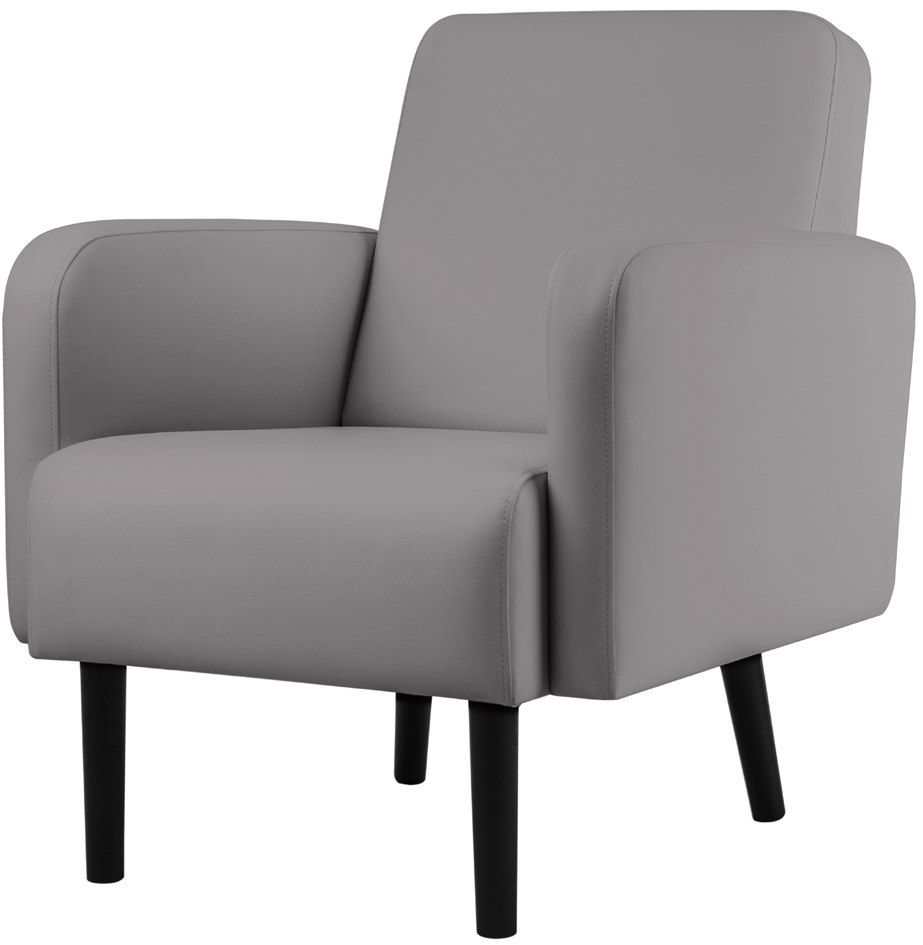 PAPERFLOW Fauteuil LISBOA, habillage simili cuir, gris