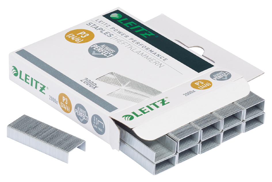 LEITZ Agrafes 24/ 6 Power Performance P3, zingué