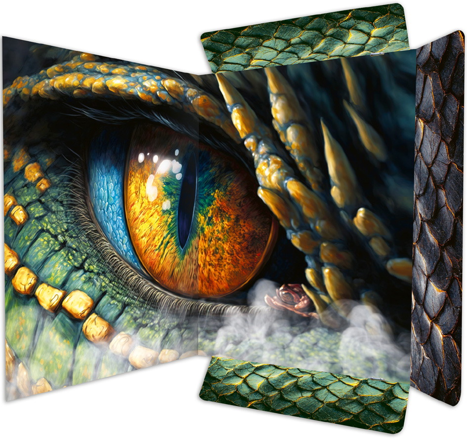 Pochette à dessins "Dragon", vue intérieure