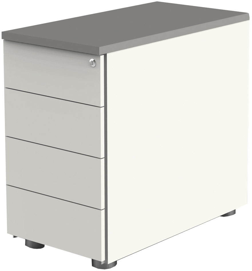 Caisson annexe, blanc / graphite