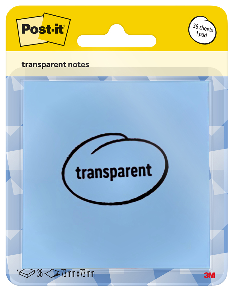 Notes adhésives, transparent