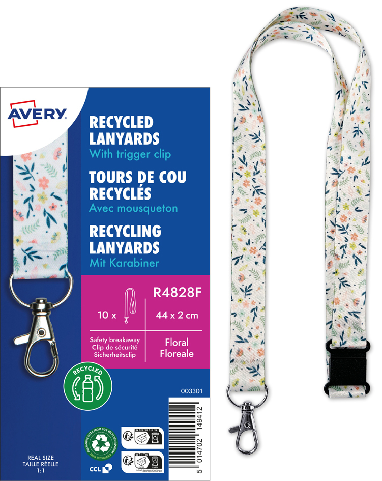 AVERY Tour de cou, rPET, 'tropical', 20 x 440 mm