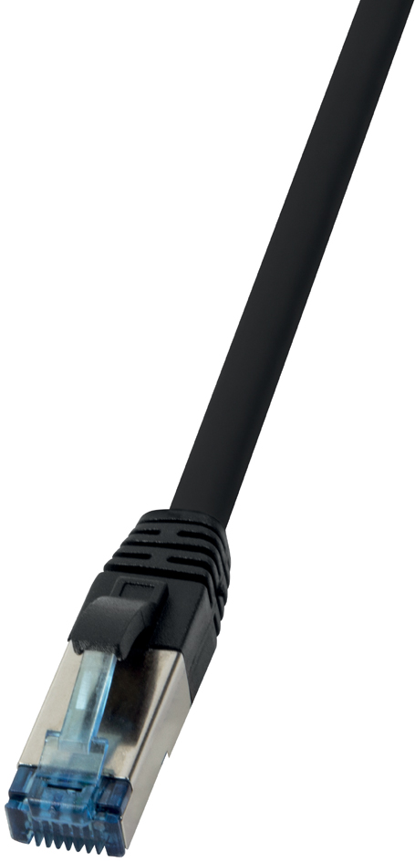 LogiLink Câble Patch, Cat.6A, S/FTP, 10 m, noir, PUR