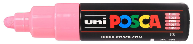 Marqueur à pigment POSCA PC7M, rose