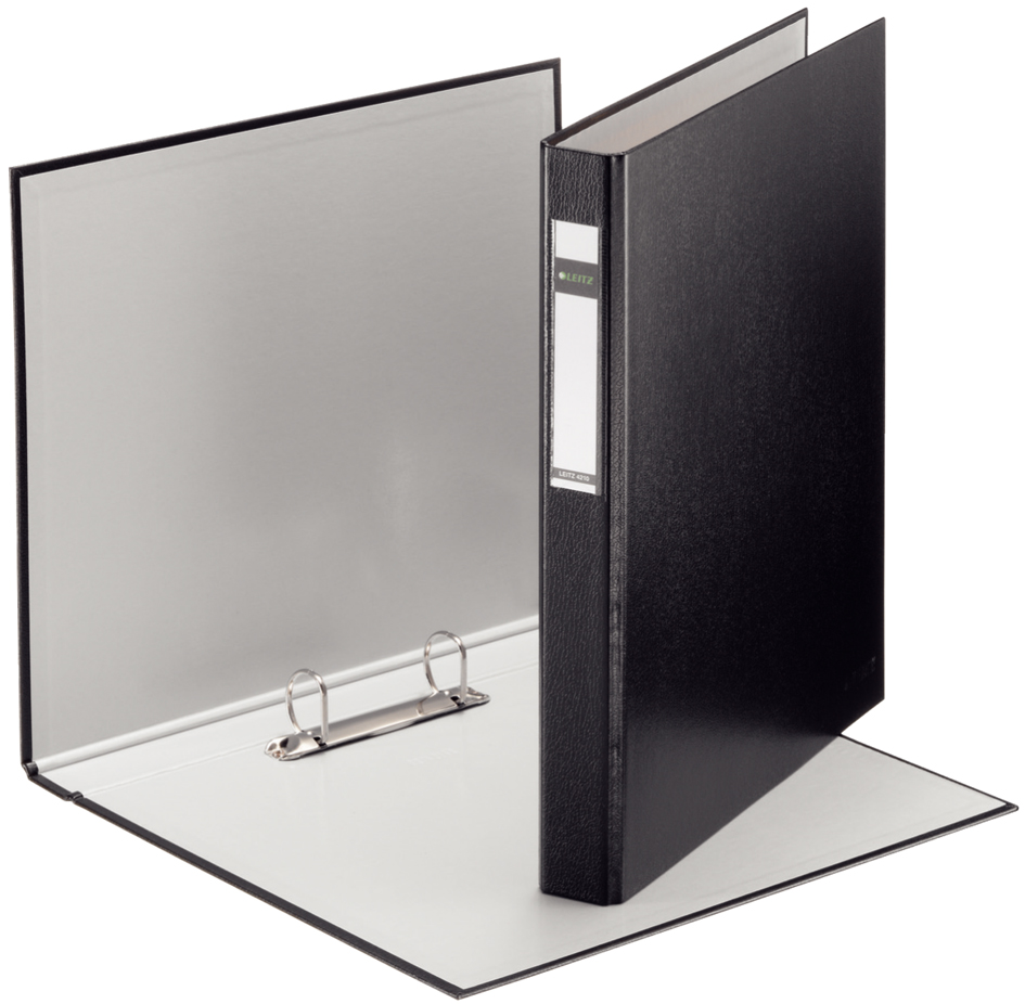 LEITZ Classeur à anneaux standard, A4+, noir, mécanisme à