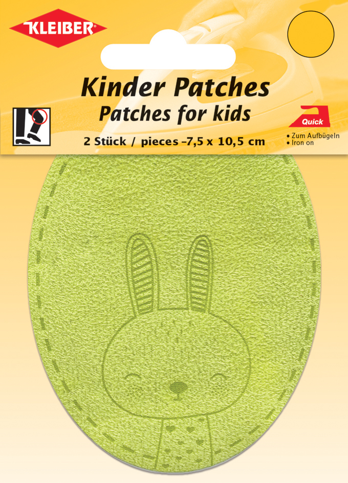 KLEIBER Application 'Lapin', vert clair, blister de 2