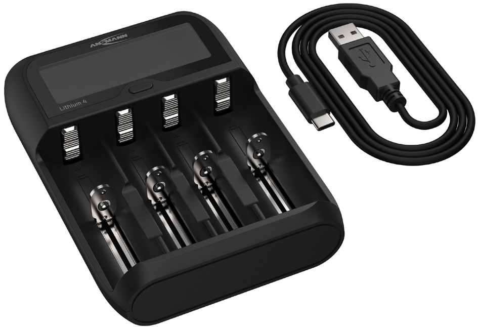 ANSMANN Chargeur 'Lithium 4', pour les piles NiMH & Li-ion