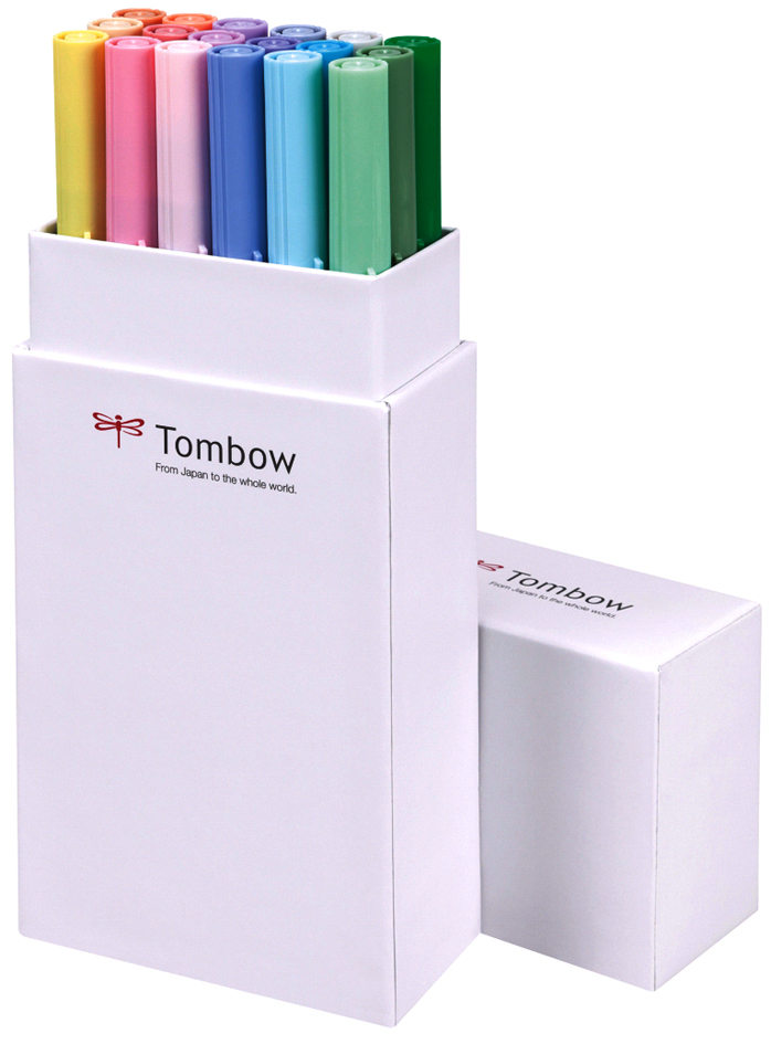 TOMBOW Feutre double pointe 'ABT DUAL BRUSH PEN',tons pastel