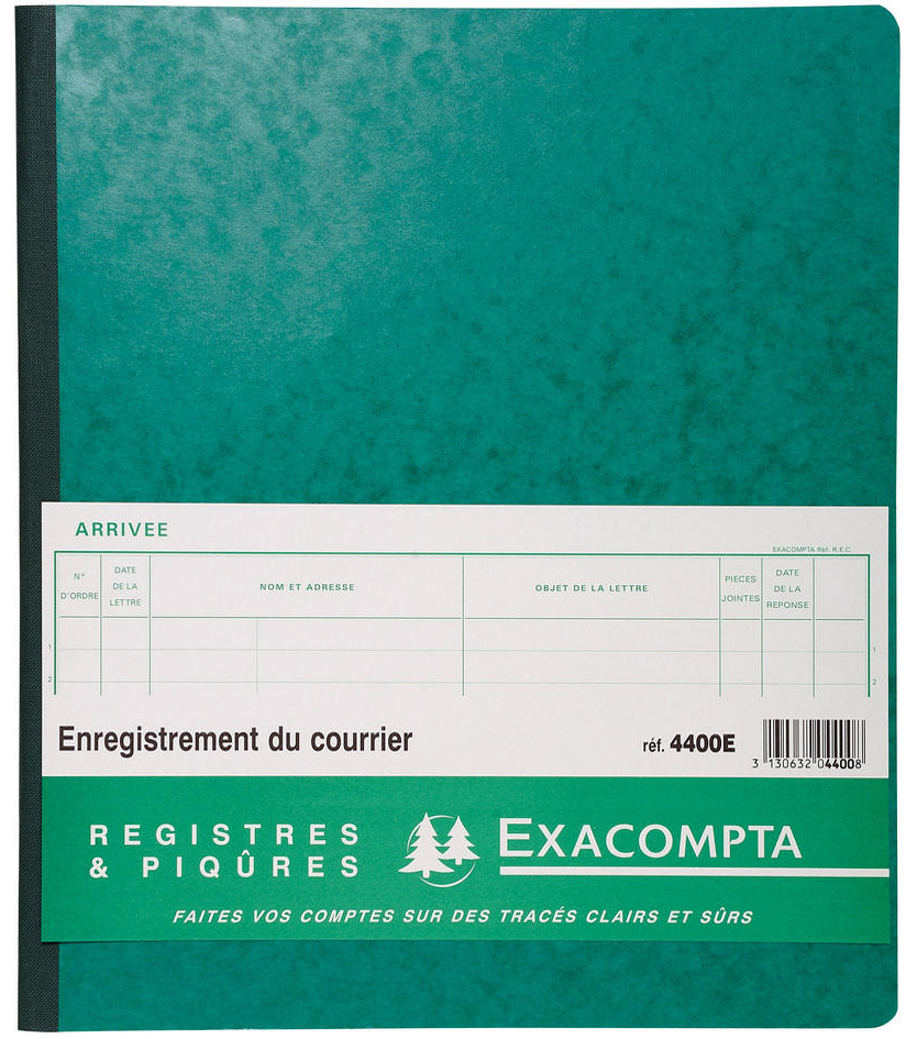 EXACOMPTA Piqûre 'Enregistrement du courrier', 80 pages