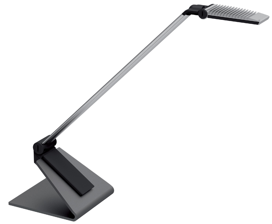 MAUL Lampe de bureau à LED Maulsolaris, socle, argent