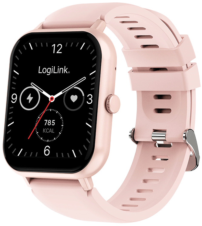 LogiLink Smartwatch 'Edge', écran LCD tactile 1,83', pink