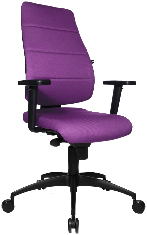 Fauteuil de bureau "Synchro Soft", violet avec un accoudoir optionnel type H1