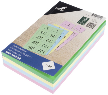 Bloc de tickets numérotés, 1-500