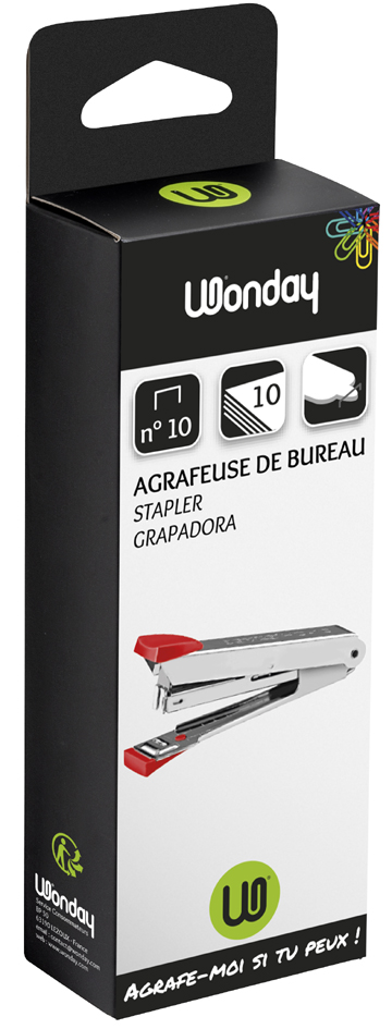 Agrafeuse, dans un emballage sous blister
