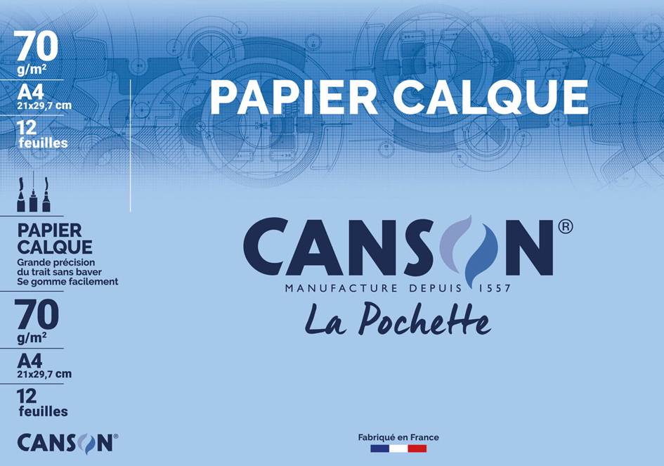Papier calque, pochettes & feuilles