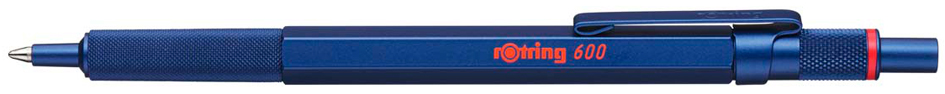 Stylo à bille rétractable 600, bleu métallique
