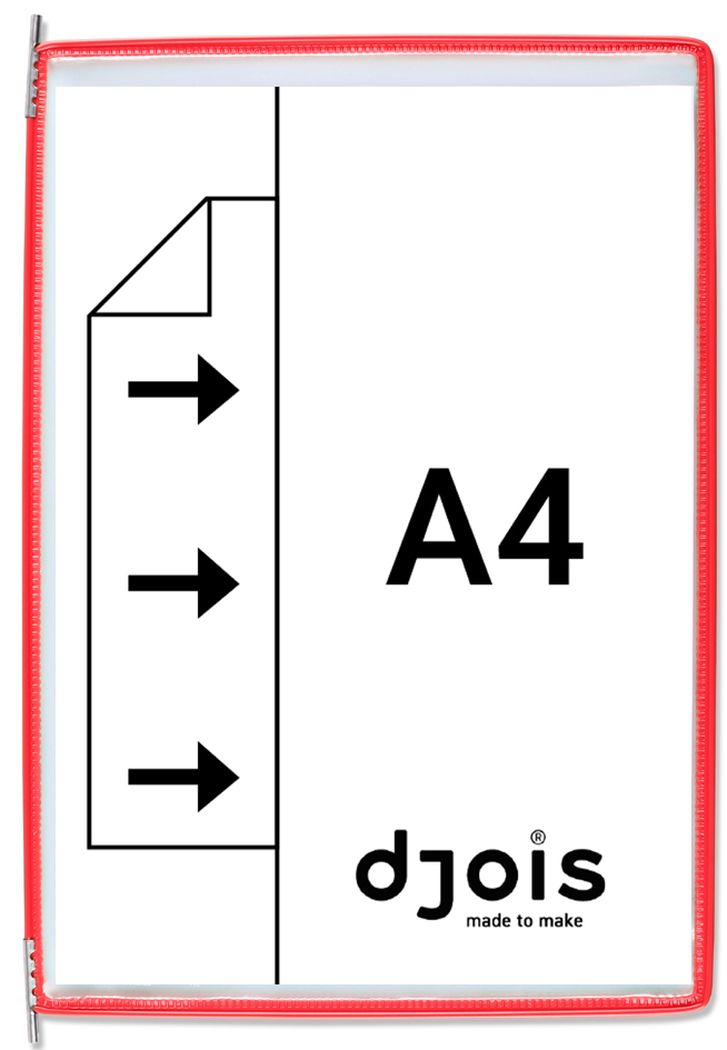 Visuel de référence: Poche à pivot, ouvert de côté, rouge