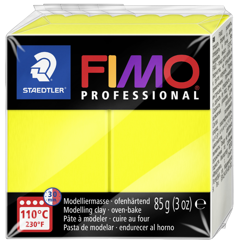 FIMO PROFESSIONAL Pâte à modeler, 85 g, jaune citron