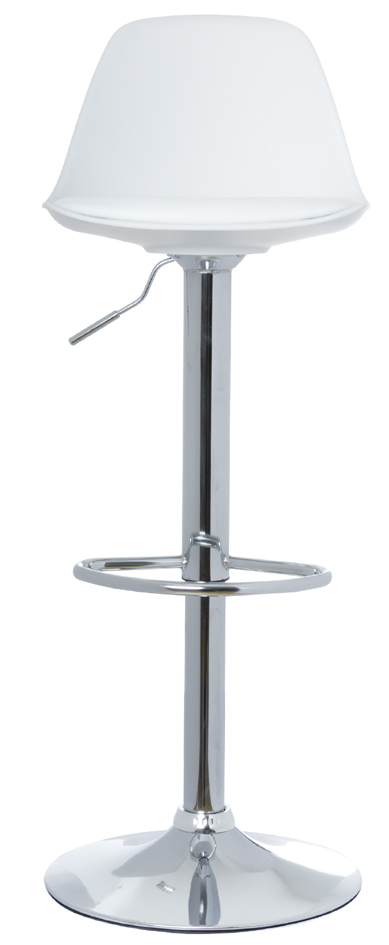 PAPERFLOW Chaise de bar 'BOBBA', ensemble de 2, blanc