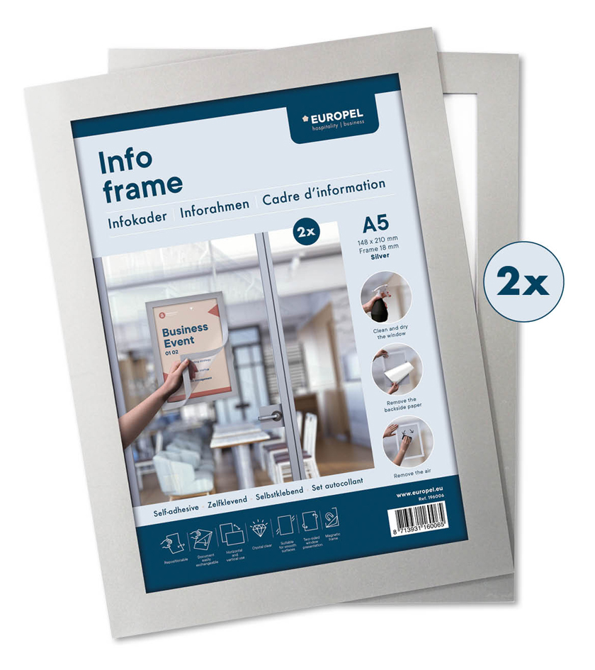 Cadres d'informations, A5 auto-adhésif