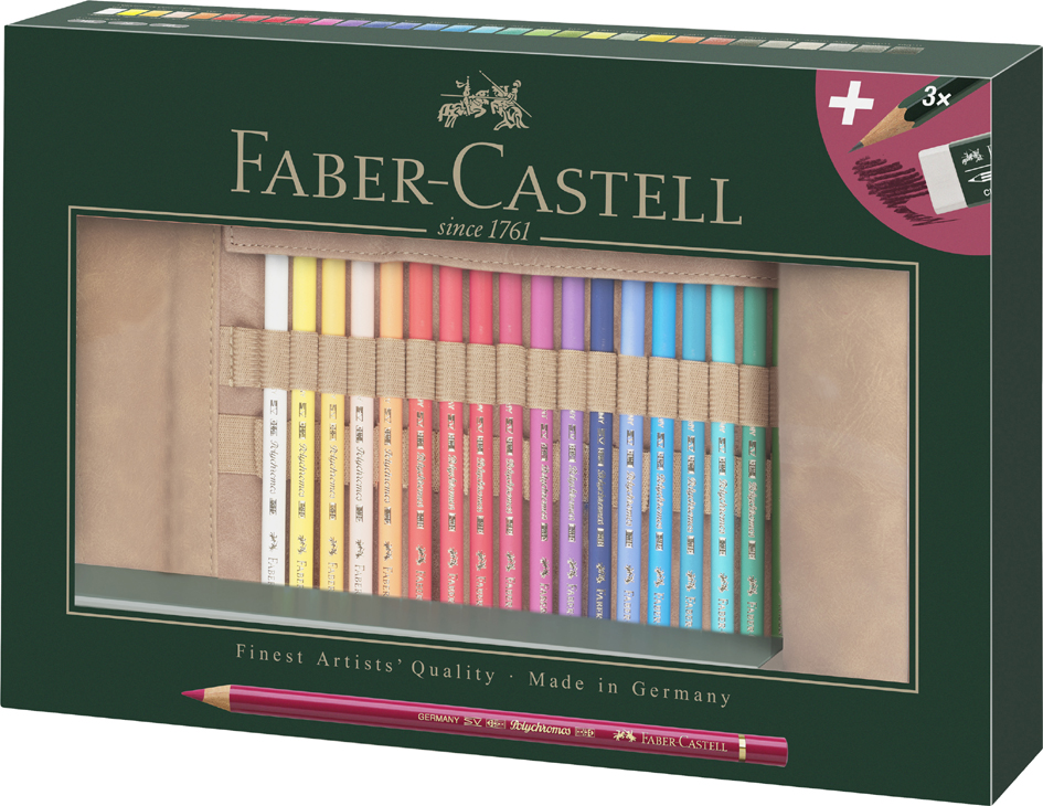 Crayons de couleur pour artistes POLYCHROMOS, étui  rouleau - dans son emballage