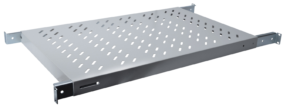 DIGITUS étagère 19', 1 U, Profondeur: 700 mm gris clair