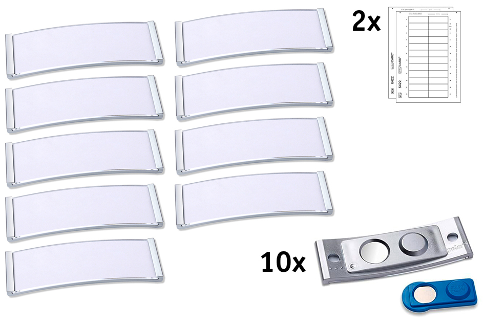 AVERY Zweckform Badge, 68 x 22 mm, set de 10, argent