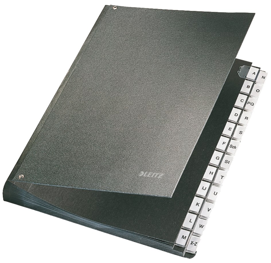 LEITZ classeur à soufflet, A4, A-Z, 24 compartiments, noir,
