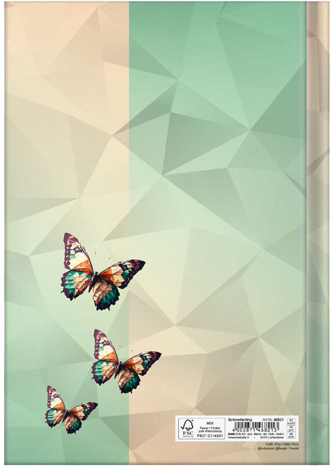 Carnet de notes "Papillon", face arrière