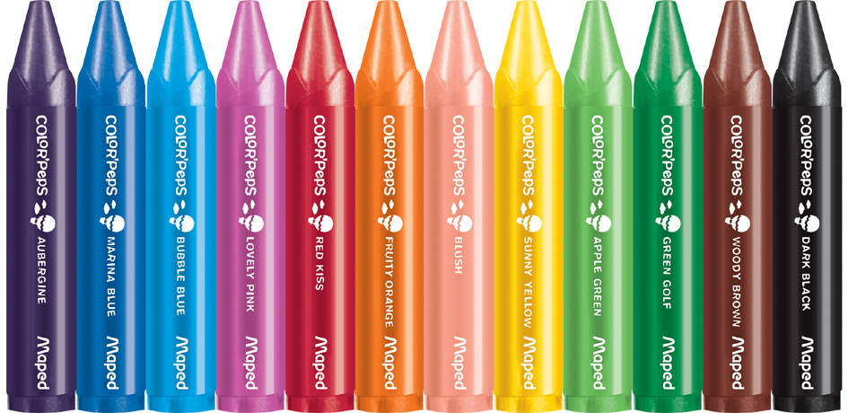 my first Crayon de cire COLOR'PEPS WAX JUMBO, couleurs