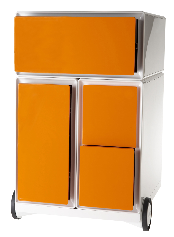 PAPERFLOW Caisson mobile 'easyBox', 1 tiroir, blanc / orange