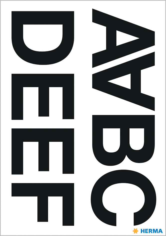 (6) Sticker alphabétique, 33 mm