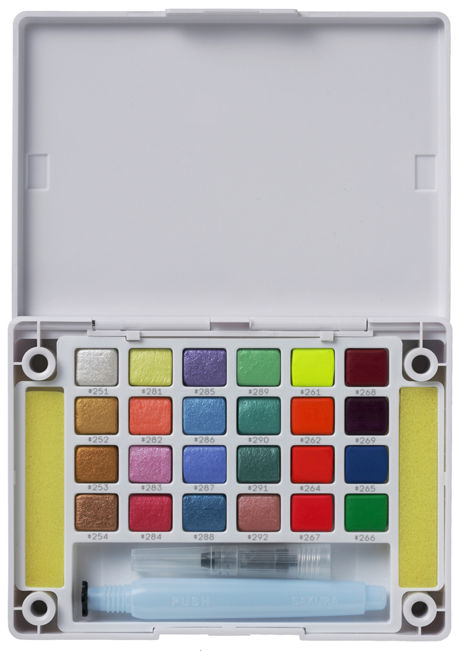 SAKURA Peinture aquarelle Koi Water Colors Sketch, box 24