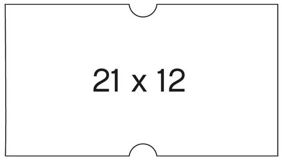 Etiquettes pour pinces à étiquetter, 21 x 12 mm - Format