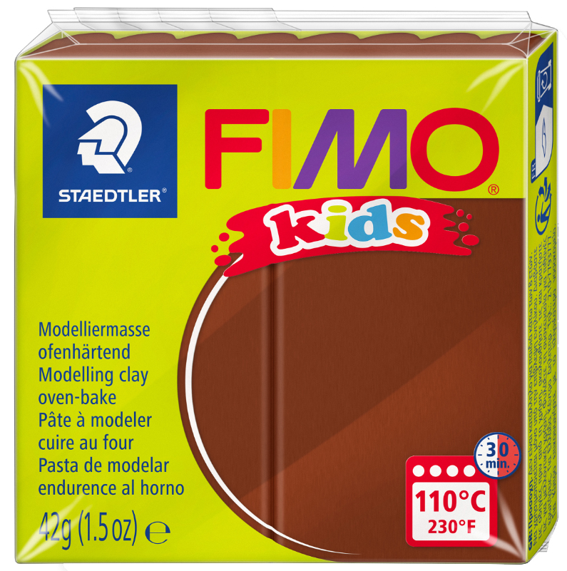 FIMO kids Pâte à modeler, à cuire au four, 42 g, marron