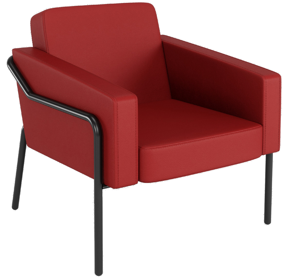 PAPERFLOW Fauteuil visiteur MEDSO KLASSIK L, simili-cuir