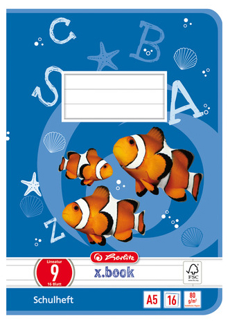 Visuel de référence: Cahier scolaire x.book, exemples de motif