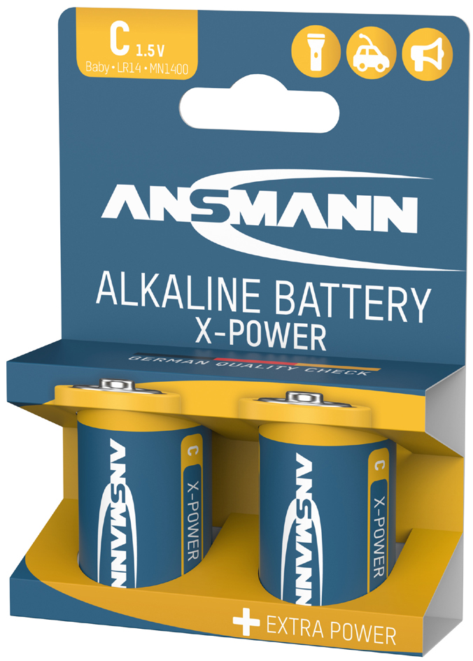 ANSMANN Pile alcaline 'X-Power', Baby C, blister de 2