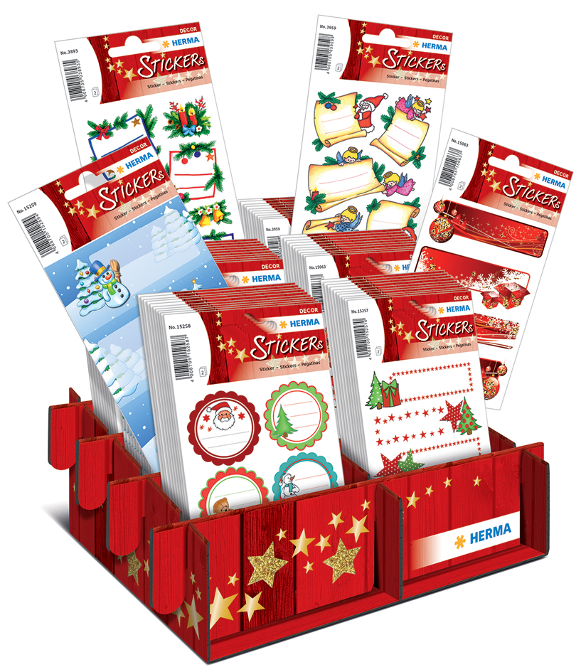 HERMA Autocollants de Noel cadeaux'', présentoir de comptoir