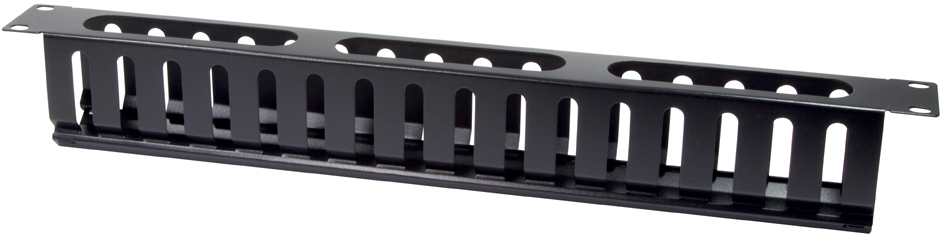 LogiLink Panneau guide câbles 19', un côté, 1 U, gris clair