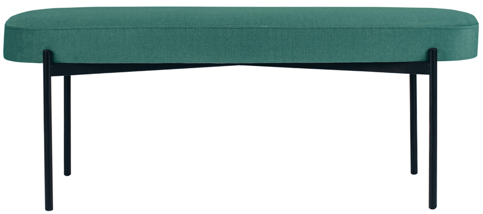 PAPERFLOW Banc oval GAIA, taille L, habillage tissu, vert