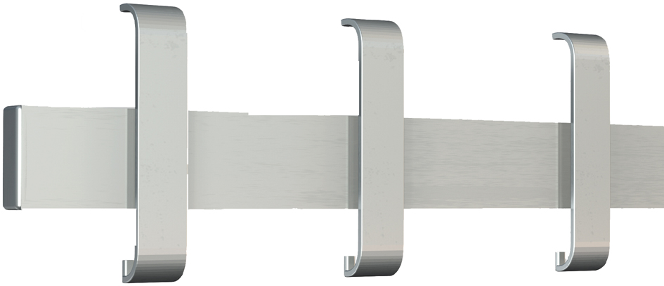 kerkmann Portemanteau mural de sécurité Arosa, gris argent